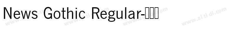 News Gothic Regular字体转换